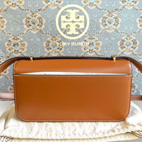 AUTH BRAND NEW Tory Burch Small Eleanor Rectangular Bag in Malt Whiskey $598 - Picture 6 of 17